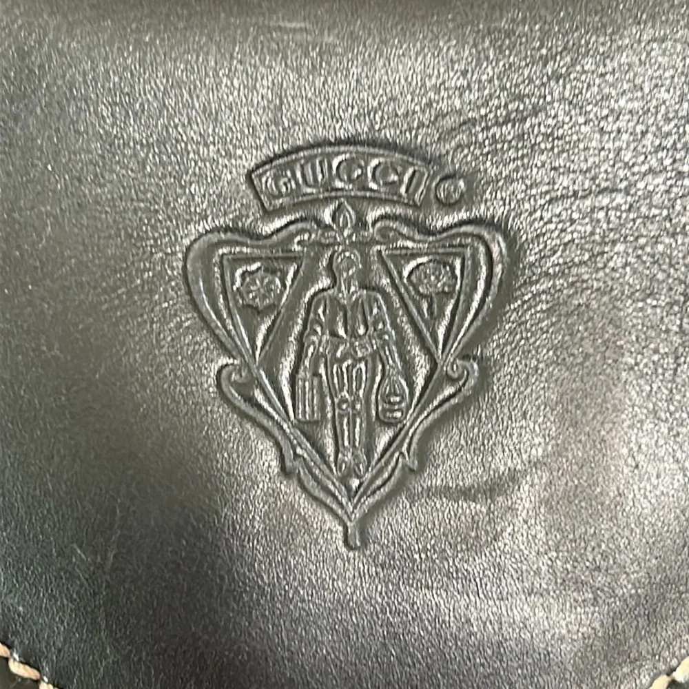 Gucci Crest Leather & Canvas Hobo Bag AUTHENTIC - Picture 3 of 16